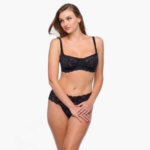 Cosabella Never Say Never Black Lace Underwire Bra 34E